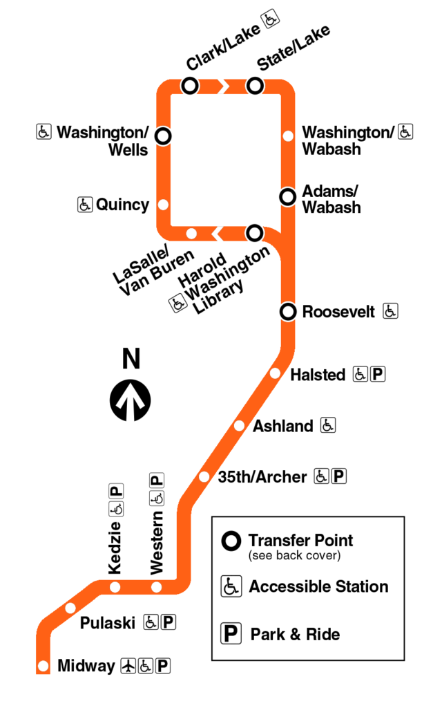 Cta Brown Line Chicago Map