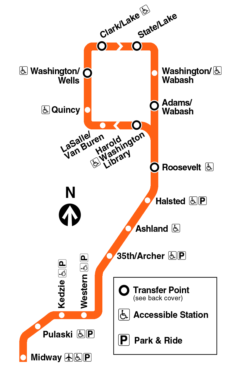 Orange Line  CTA Chicago Metro (Midway - Loop Service)