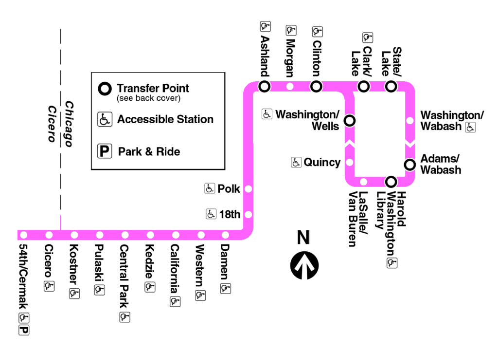 pink line stops