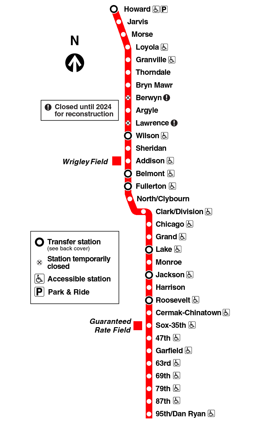 Red Line  CTA Chicago Metro (Howard - 95th/Dan Ryan Service)